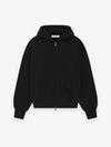 ESSENTIALS Classic Full Zip-Up Hoodie Jet Black