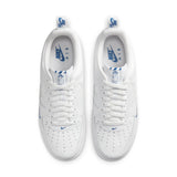 【零碼出清】Nike Air Force 1 Low Cut Out 'Reflective Swoosh White Blue' FB8971-100