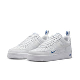 【零碼出清】Nike Air Force 1 Low Cut Out 'Reflective Swoosh White Blue' FB8971-100