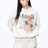 Mardi Mercredi Sweatshirt Flowermardi Blossom Oatmeal Black
