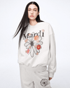 Mardi Mercredi Sweatshirt Flowermardi Blossom Oatmeal Black