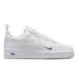 【零碼出清】Nike Air Force 1 Low Cut Out 'Reflective Swoosh White Blue' FB8971-100