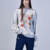 Mardi Mercredi Sweatshirt Flowermardi Blossom Oatmeal Taupe