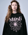 Mardi Mercredi Sweatshirt Flowermardi Black Pink