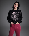 Mardi Mercredi Sweatshirt Raglan Flowermardi Black Pink