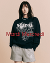 Mardi Mercredi Sweatshirt Triple Flower Navy White