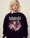 Mardi Mercredi Sweatshirt Flowermardi Jardin Black Palepink