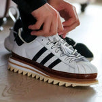 CLOT X Adidas Superstar White Crystal Sand - HADNUS