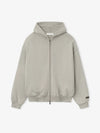 ESSENTIALS Embossed Classic Fleece Zip-Up Hoodie Warm Heather