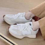 New Balance 327 White 白色焦糖底 - HADNUS