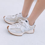 New Balance 327 White 白色焦糖底 - HADNUS